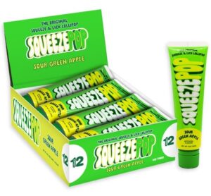 Iconic Candy Squeeze Pop Sour Green Apple Liquid Tube 4oz 12ct